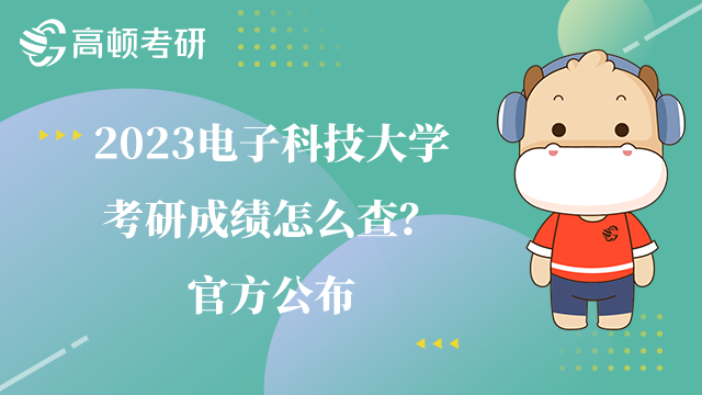 電子科技大學考研成績怎么查